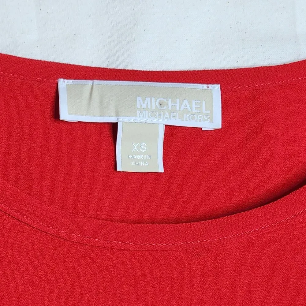 Michael Michael Kors Short Sleeve Blouse size‎ XS Red